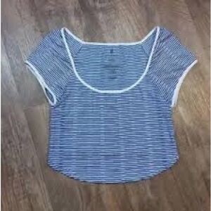 Free People  NWOT Blue What The Scoop Baby TShirt